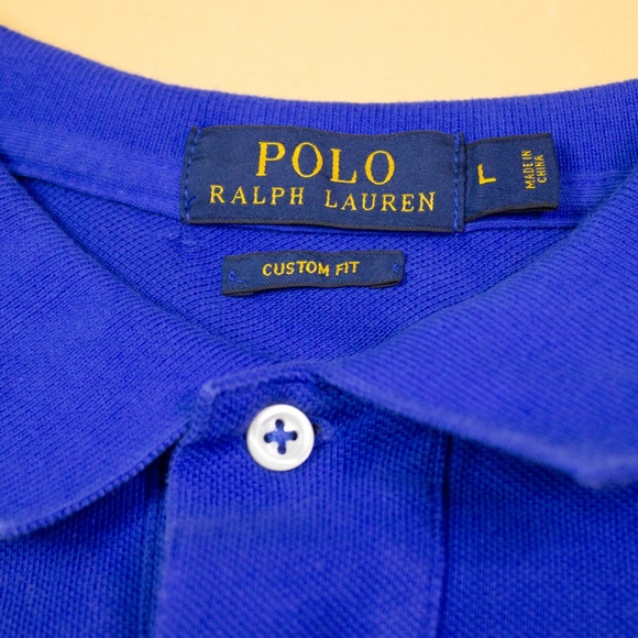 Polo Ralph Lauren Ombre Dip Dye Custom Fit Shirt Small Pony Men's Size L - Picture 5 of 6